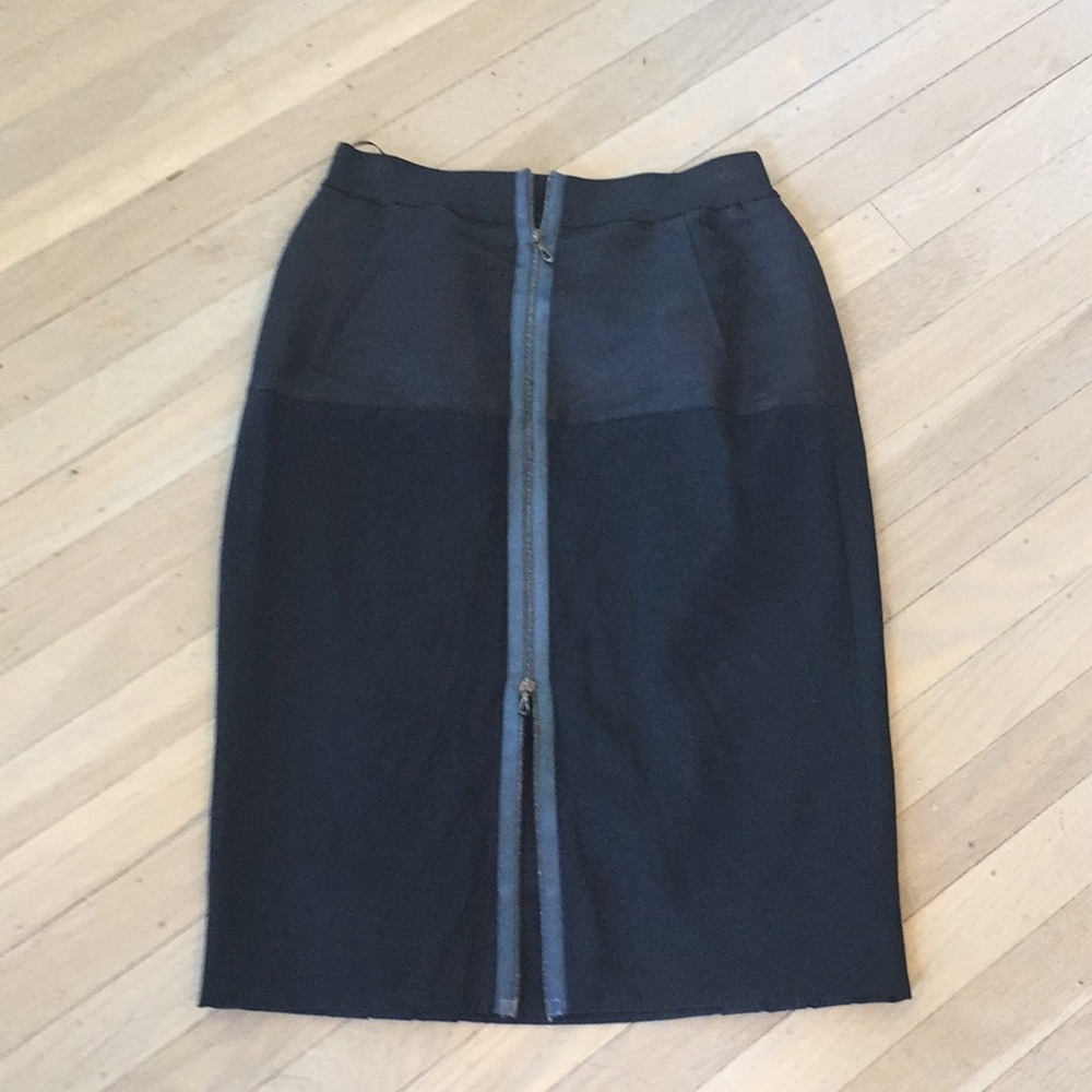 Lanvin pencil skirt with blue zipper Y2k
